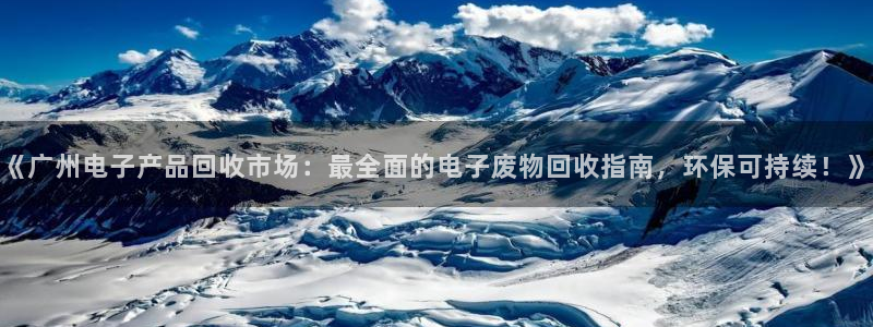 pg电子麻将胡了挂：《广州电子产品回收市场：最全面的电子废物回收指南，环保可持续