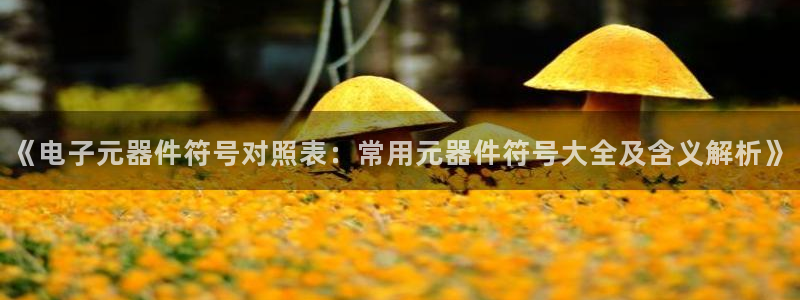pg电子官方网站汇拓：《电子元器件符号对照表：常用元器件符号大全及含义解析》