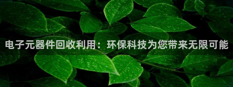 pg电子游戏软件平台有哪些：电子元器件回收利用：环保科技为您带来无限可能