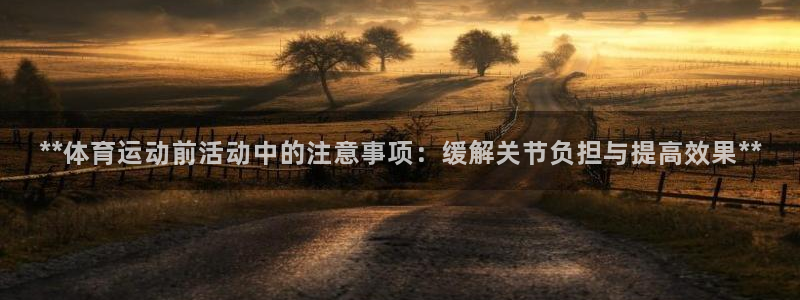 zoty中欧体育网址多少：**体育运动前活动中的注意事项：缓解关节负担与提高效果**