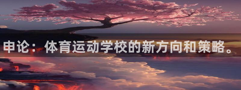 中欧体育网站：申论：体育运动学校的新方向和策略。