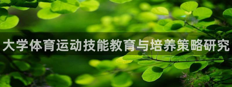 中欧体育ac米兰：大学体育运动技能教育与培养策略研究